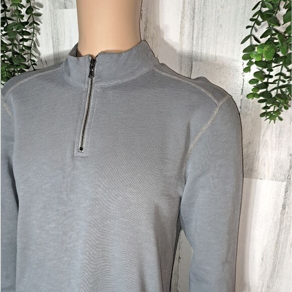 Agave Mock Neck Zip Long Sleeve Shirt - Picture 2 of 9